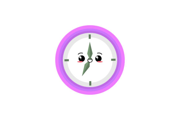 Back to School Clock Kawaii Graphics & Icons Review