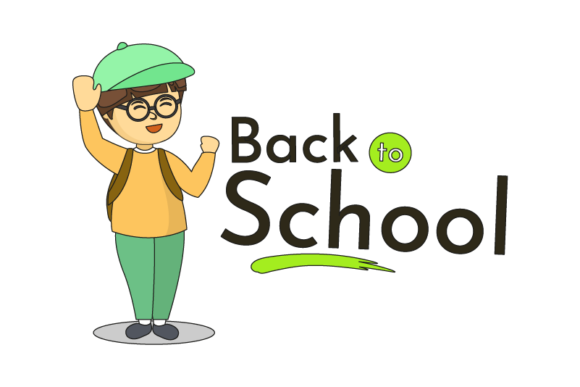 Back to School Poster Character Style Graphics