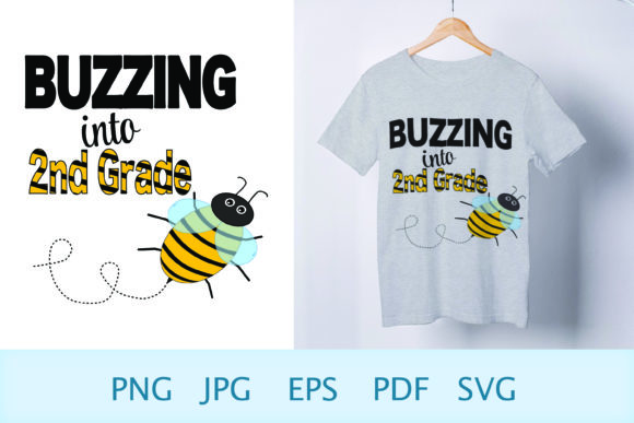 Back to School SVG 2nd Grade Graphics and Print Templates