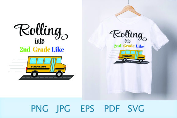 Back to School SVG 2nd Grade Graphics for Print Templates