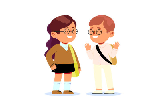 Children Back to School Again Icons Graphics Review