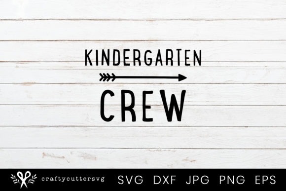 Kindergarten Crew Arrow Clipart Graphics for Crafts